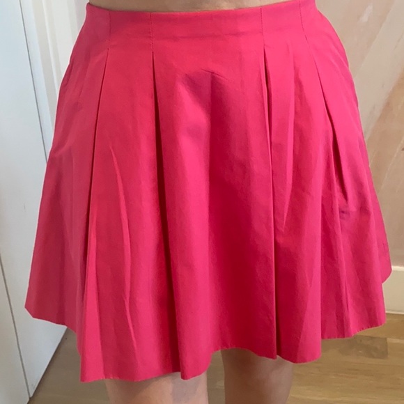 Alice + Olivia Connor pleated cotton pink skirt - Picture 3 of 5